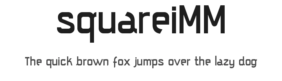 squareiMM β Display Font