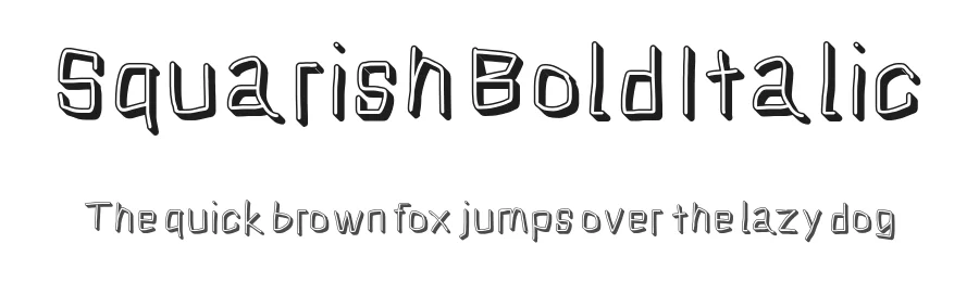 Squarish Bold Italic β Display Font