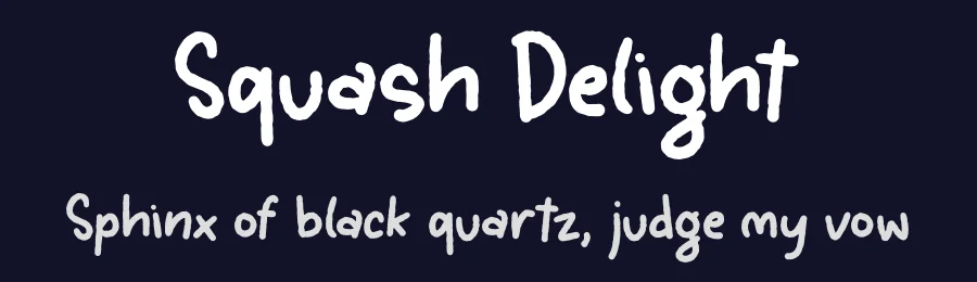 Squash Delight by Heru Utama Putra — Display Font — thumbnail 2