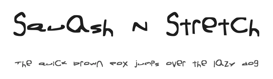 Squash N Stretch β Display Font