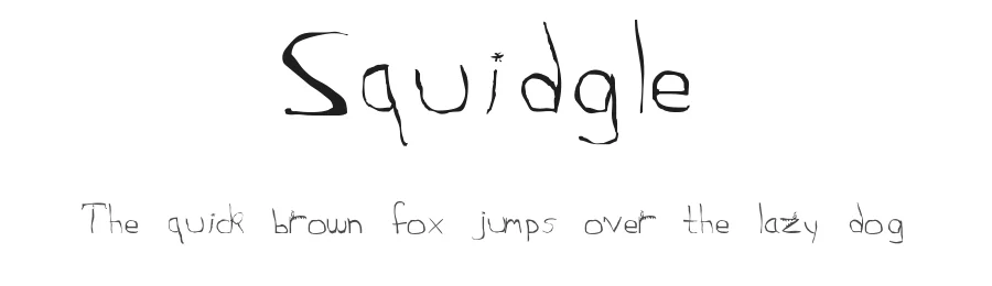 Squidgle β Display Font