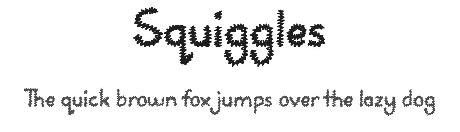 Squiggles by Jonathan Stephen Harris β Display Font