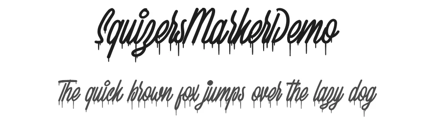 SquizersMarkerDemo by SemutHitam Creative β Display Font