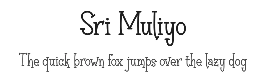 Sri Muliyo by Rifki; Situjuh Nazara β Display Font