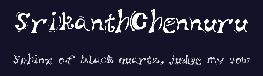 SrikanthChennuru — Display Font — thumbnail 2