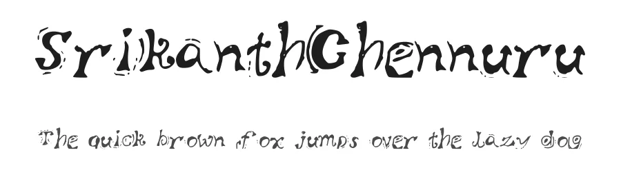SrikanthChennuru — Display Font