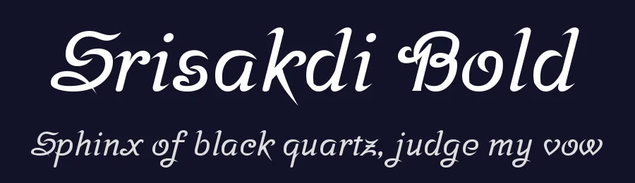 Srisakdi Bold by Cadson Demak Co.,Ltd. — Script Font — thumbnail 2