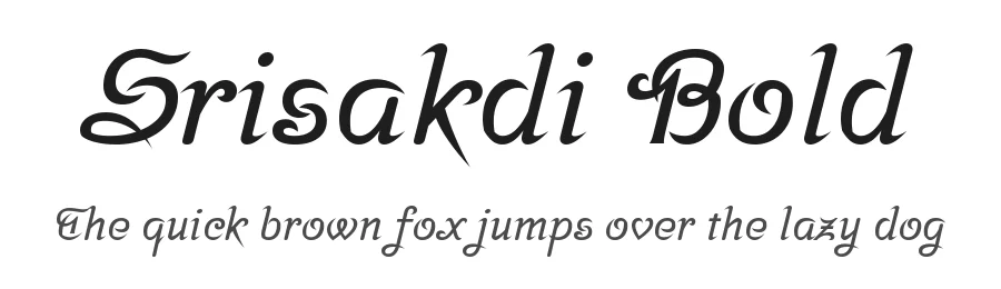 Srisakdi Bold by Cadson Demak Co.,Ltd. โ Script Font