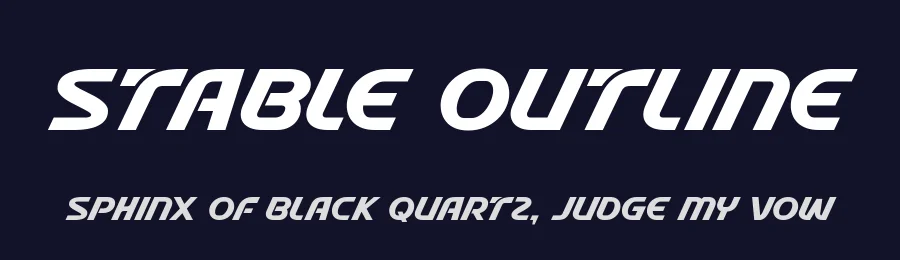 Stable Outline by Kong Font — Display Font — thumbnail 2