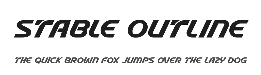 Stable Outline by Kong Font — Display Font