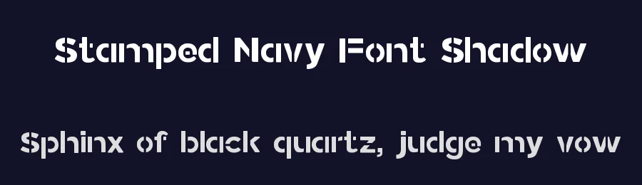 Stamped Navy Font Shadow — Display Font — thumbnail 2