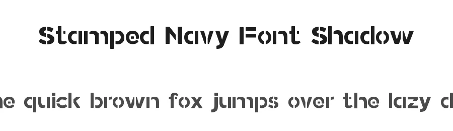 Stamped Navy Font Shadow — Display Font
