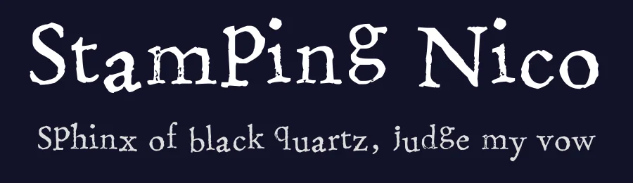 Stamping Nico — Display Font — thumbnail 2