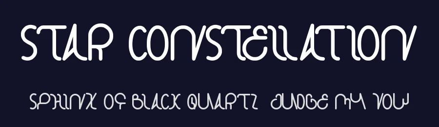 star constellation by http://www.dafont.com/wino-s-kadir.d2209 — Display Font — thumbnail 2