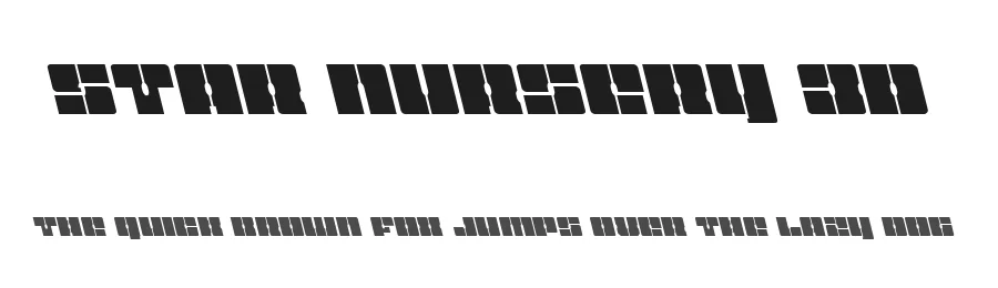 Star Nursery 3D by Daniel Zadorozny — Display Font