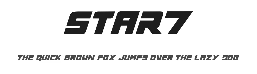 STAR7 by abdul ghofur — Display Font
