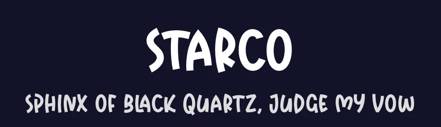 Starco by Kong Font — Display Font — thumbnail 2