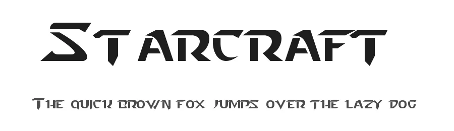 Starcraft by Neale Davidson — Display Font