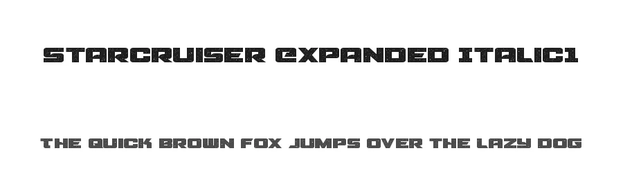 Starcruiser Expanded Italic1 by Daniel Zadorozny — Display Font