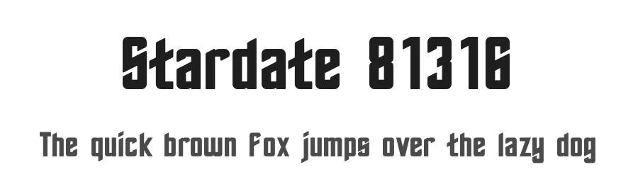 Stardate 81316 — Display Font