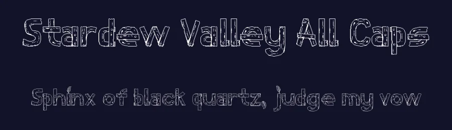 Stardew Valley All Caps — Display Font — thumbnail 2