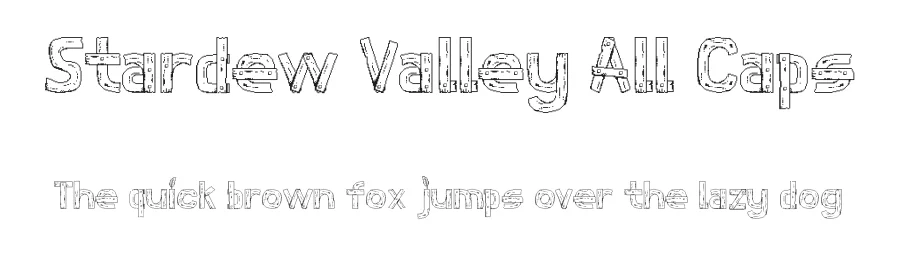 Stardew Valley All Caps — Display Font