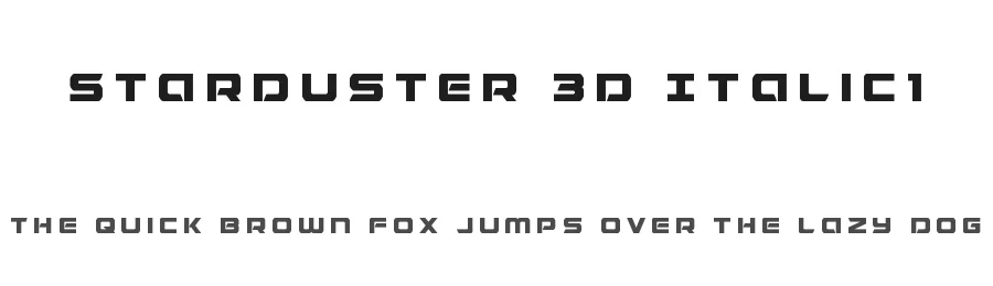 Starduster 3D Italic1 by Daniel Zadorozny — Display Font