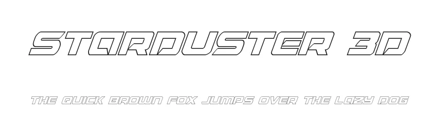Starduster 3D by Daniel Zadorozny — Display Font