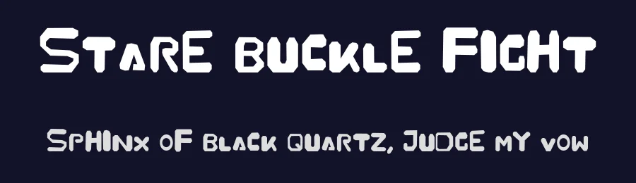 Stare Buckle Fight — Display Font — thumbnail 2