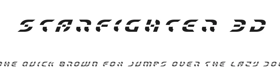 Starfighter 3D by Daniel Zadorozny — Display Font