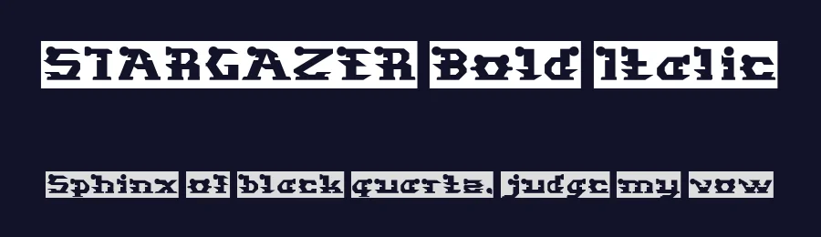 STARGAZER Bold Italic by http://www.dafont.com/wino-s-kadir.d2209 — Display Font — thumbnail 2