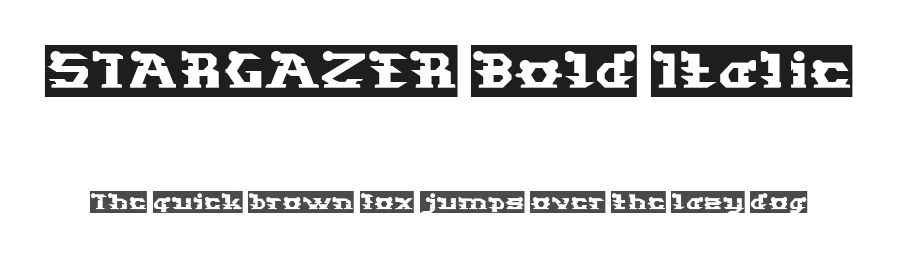 STARGAZER Bold Italic by http://www.dafont.com/wino-s-kadir.d2209 — Display Font