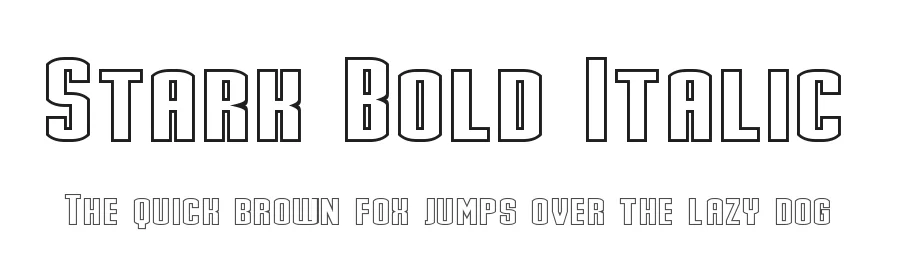 Stark Bold Italic by Neale Davidson — Display Font