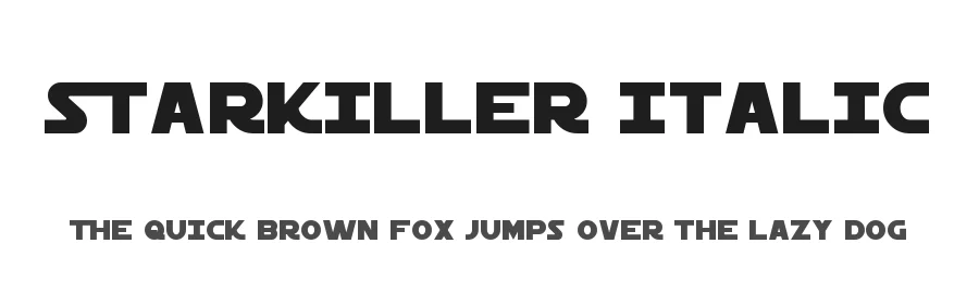 Starkiller Italic by Neale Davidson — Display Font