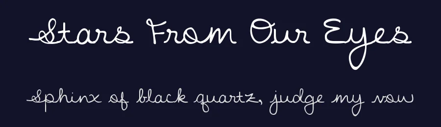Stars From Our Eyes by Kimberly Geswein — Script Font — thumbnail 2