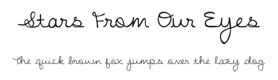 Stars From Our Eyes by Kimberly Geswein — Script Font
