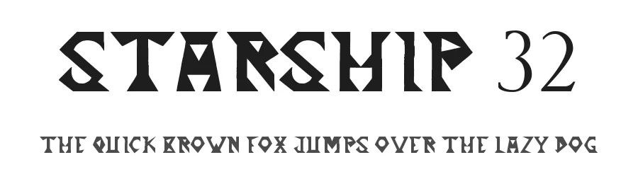 Starship 32 — Display Font