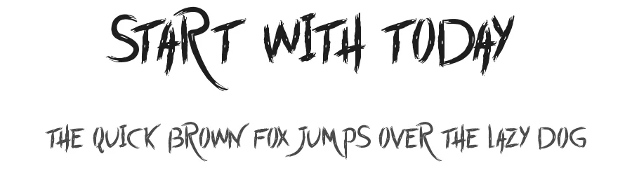 Start with Today by Luis Jaramillo — Display Font