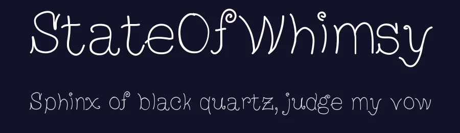 StateOfWhimsy — Display Font — thumbnail 2
