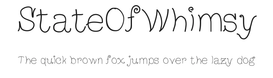 StateOfWhimsy — Display Font