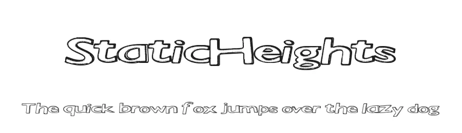 StaticHeights by Xerographer Fonts Max Infeld — Display Font