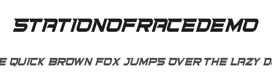 STATIONOFRACEDEMO by Fachranheit 2020 — Display Font