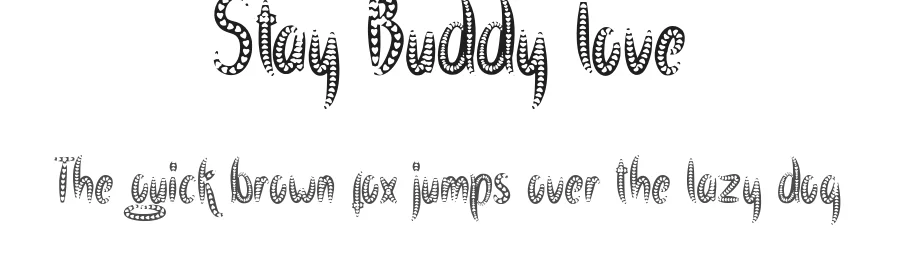 Stay Buddy love — Display Font
