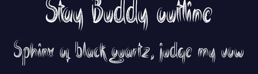 Stay Buddy outline — Display Font — thumbnail 2