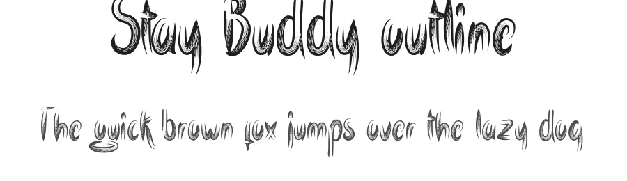 Stay Buddy outline — Display Font
