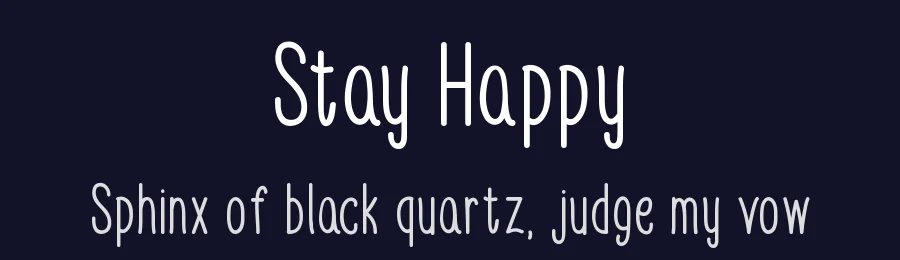 Stay Happy — Display Font — thumbnail 2