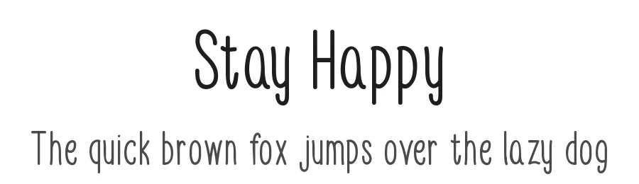 Stay Happy — Display Font