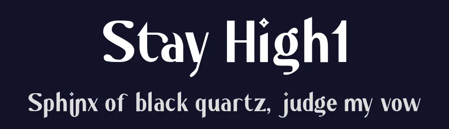 Stay High1 by Kong Font — Display Font — thumbnail 2