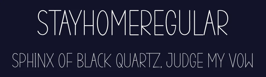 STAYHOMERegular — Display Font — thumbnail 2