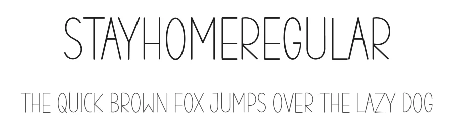 STAYHOMERegular — Display Font